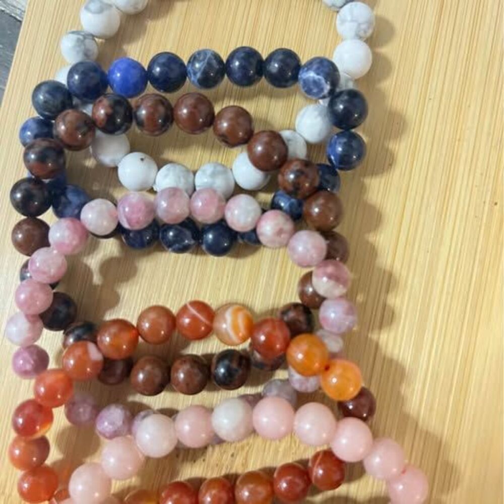 Crystal Bracelet Collection Mineral Bracelets 12 in Total 8mm & 6mm - Picture 4 of 6